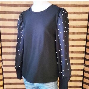 Boston Proper pearl sleeves top